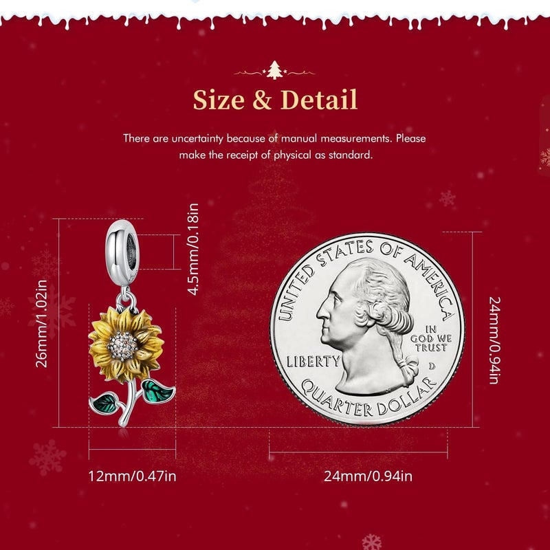 VOROCO Store Coffee Moon Star Dream Catcher Charms for Bracelet 925 Sterling Silver Dangle & Beads Charm for Charm Bracelet and Necklace DIY Charm Jewelry Gifts for Women - Image 3
